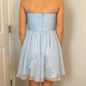 Dave and Johnny short, light blue prom dress!